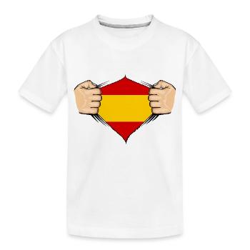 Conception du drapeau de l’Espagne - T-shirt bio Premium Enfant - blanc - Devant