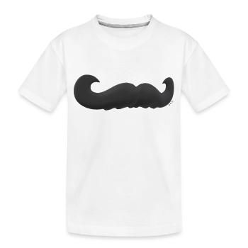 Moustache - T-shirt bio Premium Enfant - blanc - Devant