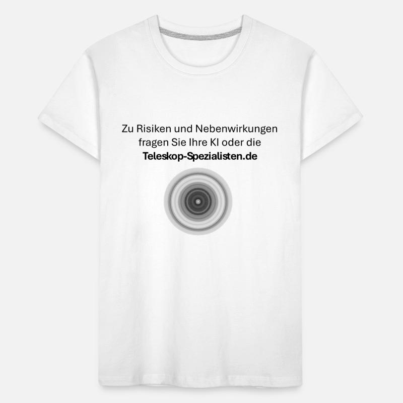 Astronomy Risks Side Effects Telescope Kids' Premium Organic T-Shirt