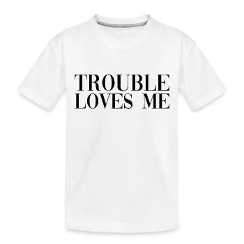 Les ennuis m’aiment - T-shirt bio Premium Enfant - blanc - Devant