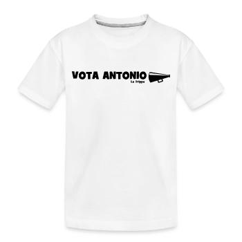 Vote for Antonio! - Kids' Premium Organic T-Shirt - white - Front