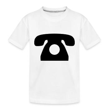 Telefon - Kinder Premium Bio T-Shirt - Weiß - Vorne