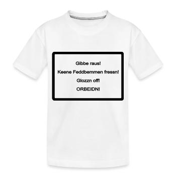 Sachsen Schild - Kinder Premium Bio T-Shirt - Weiß - Vorne