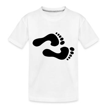 Füße - Kinder Premium Bio T-Shirt - Weiß - Vorne