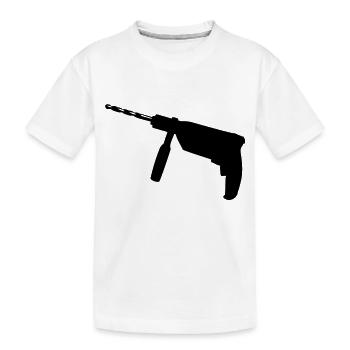 Bohrmaschine - Werkzeug - Kinder Premium Bio T-Shirt - Weiß - Vorne