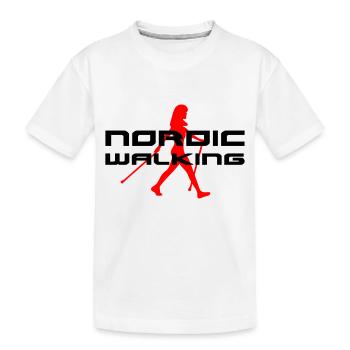 Nordic Walking - Kids' Premium Organic T-Shirt - white - Front