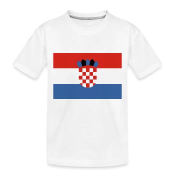 Kroatien - Kinder Premium Bio T-Shirt - Weiß - Vorne