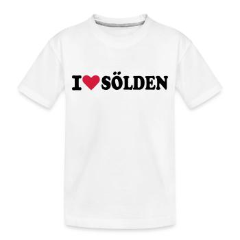 I love Sölden - Kinder Premium Bio T-Shirt - Weiß - Vorne