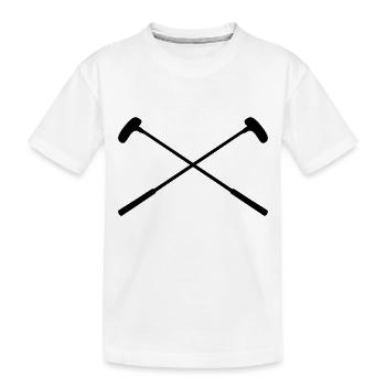 crazy golf clubs - Kids' Premium Organic T-Shirt - white - Front