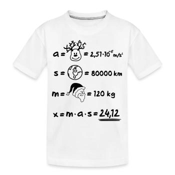 XMAS Formular - Kinder Premium Bio T-Shirt - Weiß - Vorne