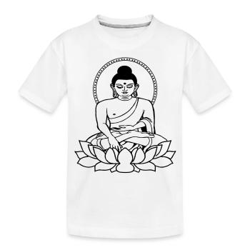 Buddha sitting - T-shirt bio Premium Enfant - blanc - Devant