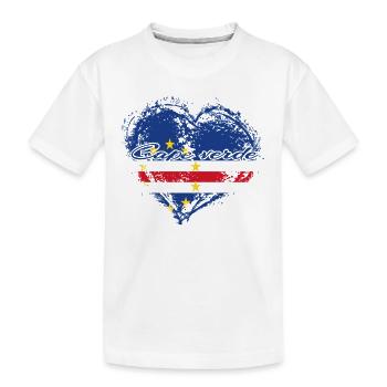 PAYS CADEAU ROOTS AMOUR Cap-Vert - T-shirt bio Premium Enfant - blanc - Devant