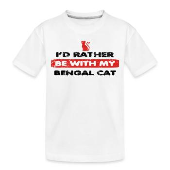 Cat Cat plutôt l'amour dans mon Bengal - T-shirt bio Premium Enfant - blanc - Devant