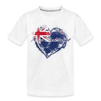 PAYS CADEAU ROOTS AMOUR Nouvelle-Zélande - T-shirt bio Premium Enfant - blanc - Devant