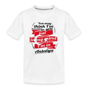 URLAUB HOME ROOTS tuerkiye tuerkei Turkey Antalya - Kinder Premium Bio T-Shirt - Weiß - Vorne