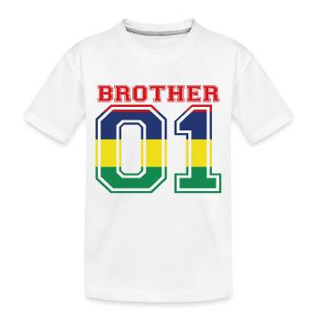 frère frère 01 roi Maurice - T-shirt bio Premium Enfant - blanc - Devant