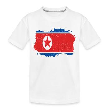 Roots Wurzeln Flagge heimat Land Nordkorea png - Kinder Premium Bio T-Shirt - Weiß - Vorne