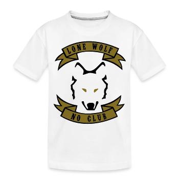 Lone Wolf - Kein Verein - Kinder Premium Bio T-Shirt - Weiß - Vorne