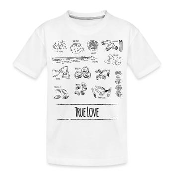 Pasta - My True Love - Kids' Premium Organic T-Shirt - white - Front