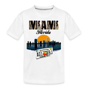 MIAMI - Kids' Premium Organic T-Shirt - white - Front