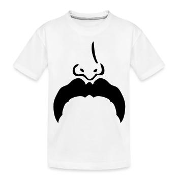 moustache mustache nez nose7 - T-shirt bio Premium Enfant - blanc - Devant