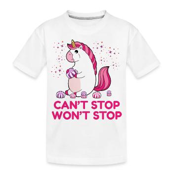 Can't Stop Won't Stop - Kinder Premium Bio T-Shirt - Weiß - Vorne