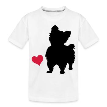 Yorkshire Terrier - Kinder Premium Bio T-Shirt - Weiß - Vorne