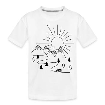 Camping-car - T-shirt bio Premium Enfant - blanc - Devant