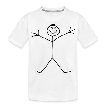 Stick Figure - Kinder Premium Bio T-Shirt - Weiß - Vorne