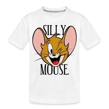 Tom and Jerry Silly Mouse - Kids' Premium Organic T-Shirt - white - Front