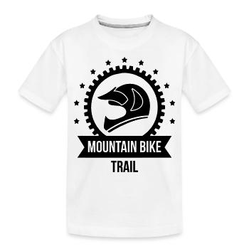 mountain bike trail - Kinder Premium Bio T-Shirt - Weiß - Vorne