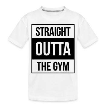 straight outta the gym - T-shirt bio Premium Enfant - blanc - Devant