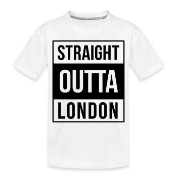 london - Kids' Premium Organic T-Shirt - white - Front