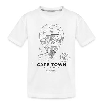 Cape Town - Kids' Premium Organic T-Shirt - white - Front