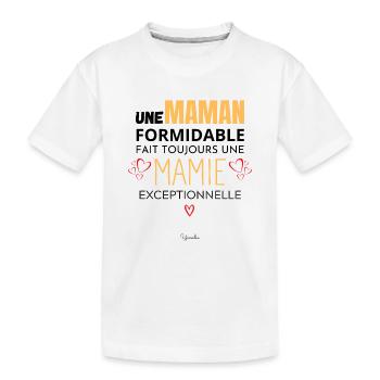 Annonce grossesse maman - Annonce grossesse mamie - T-shirt bio Premium Enfant - blanc - Devant