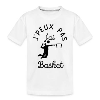 j peux pas j ai basket - T-shirt bio Premium Enfant - blanc - Devant