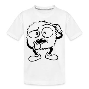 Bande dessinée au visage sceptique des monstres - T-shirt bio Premium Enfant - blanc - Devant