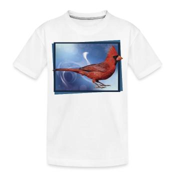 Le Cardinal du Nord - T-shirt bio Premium Enfant - blanc - Devant