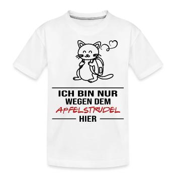 apfelstrudel kaiserschmarrn bergwandern gipfelbuch - Kinder Premium Bio T-Shirt - Weiß - Vorne