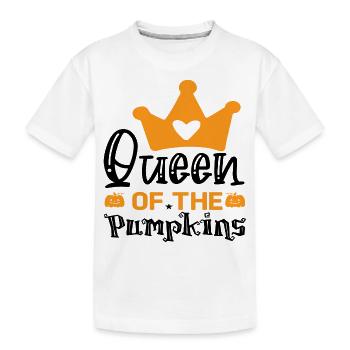 Queen of the Pumpkins - Kids' Premium Organic T-Shirt - white - Front