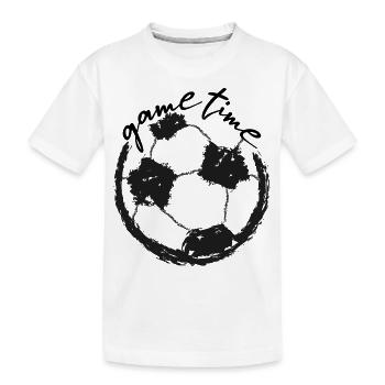L'heure du match Football - T-shirt bio Premium Enfant - blanc - Devant