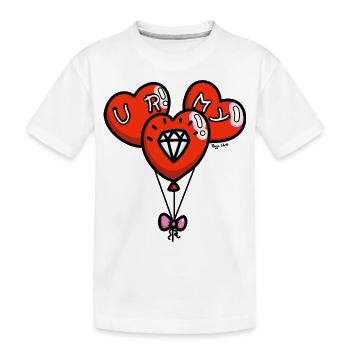 URMY DIAMOND Farben - Kinder Premium Bio T-Shirt - Weiß - Vorne