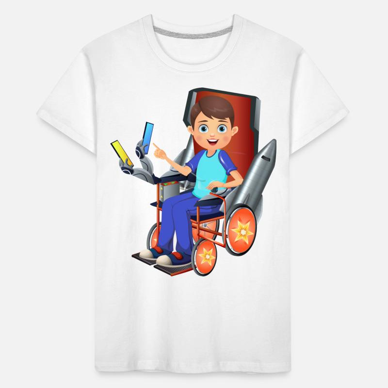 Héros en fauteuil roulant T-shirt bio Premium Enfant