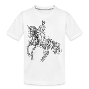 cheval de dressage - T-shirt bio Premium Enfant - blanc - Devant