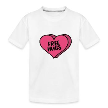 free hugs - Kinder Premium Bio T-Shirt - Weiß - Vorne