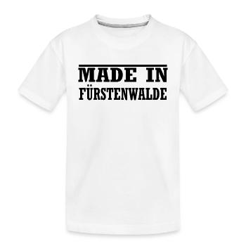 made in Fürstenwalde Spree - Kinder Premium Bio T-Shirt - Weiß - Vorne