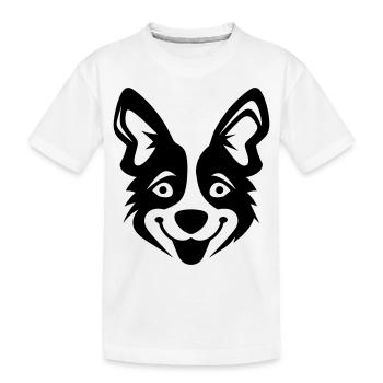 Happy Shiba Inu Chien Langue tendue - T-shirt bio Premium Enfant - blanc - Devant