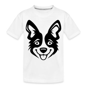 Happy Shiba Inu Chien Langue tendue - T-shirt bio Premium Enfant - blanc - Devant