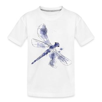 Blaue Libelle - Kinder Premium Bio T-Shirt - Weiß - Vorne