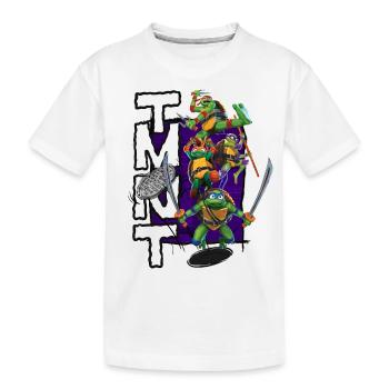 TMNT Mutant Mayhem Tous Turtles - T-shirt bio Premium Enfant - blanc - Devant